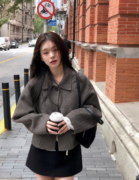 [SHOPPERLAND] Handmade Wool Short Coat