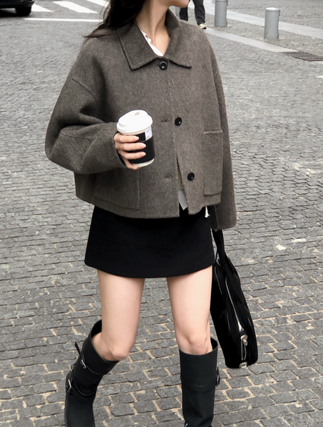 [SHOPPERLAND] Handmade Wool Short Coat