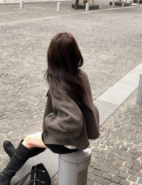 [SHOPPERLAND] Handmade Wool Short Coat