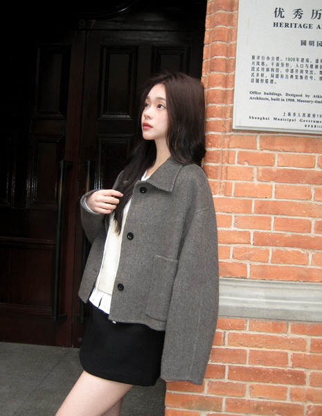 [SHOPPERLAND] Handmade Wool Short Coat