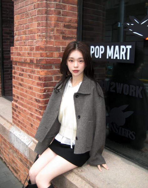 [SHOPPERLAND] Handmade Wool Short Coat