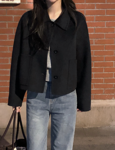 [SHOPPERLAND] Handmade Wool Short Coat