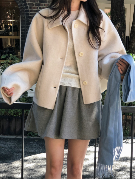 [SHOPPERLAND] Handmade Wool Short Coat