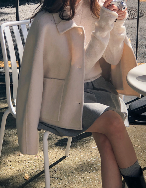 [SHOPPERLAND] Handmade Wool Short Coat