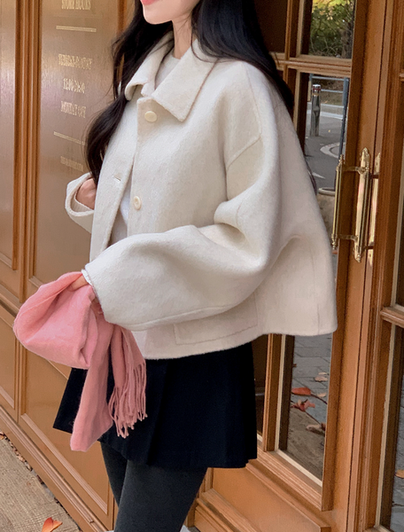 [SHOPPERLAND] Handmade Wool Short Coat