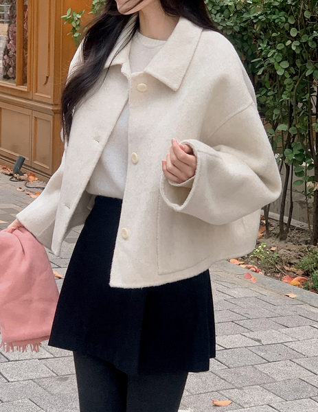 [SHOPPERLAND] Handmade Wool Short Coat