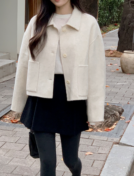 [SHOPPERLAND] Handmade Wool Short Coat