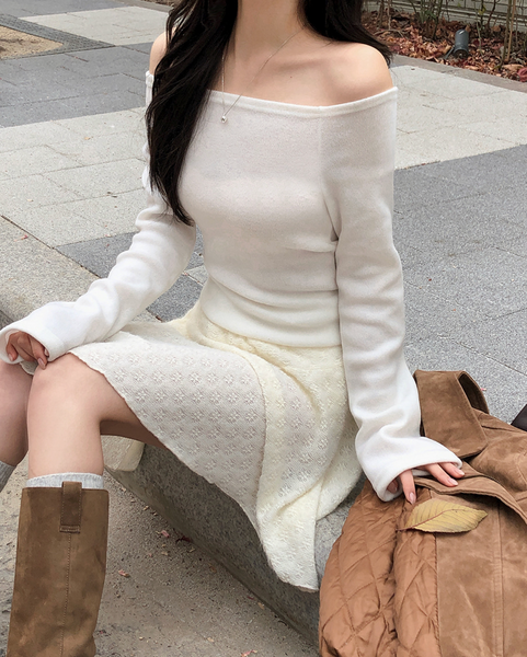 [SHOPPERLAND] Punching Lace Unbalanced Layered Mini Skirt