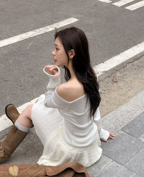 [SHOPPERLAND] Punching Lace Unbalanced Layered Mini Skirt