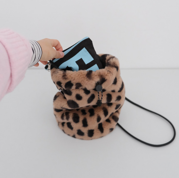 [MINMIN] Bunny Fur Mini Bag Brown