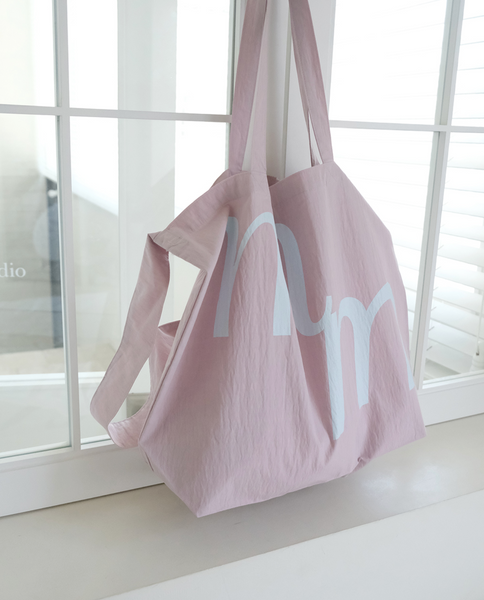 [MINMIN] Two-way Eco Bag Beige Pink