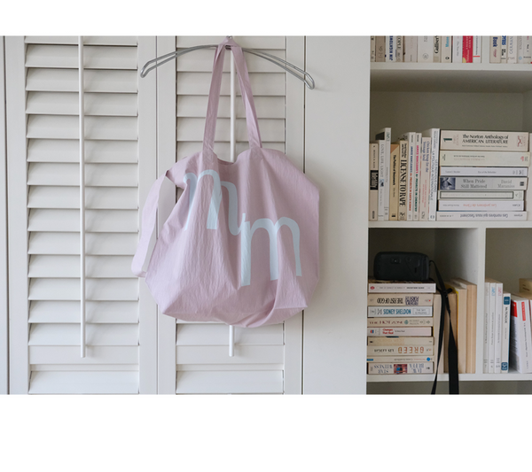 [MINMIN] Two-way Eco Bag Beige Pink