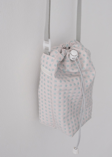 [MINMIN] 2Pockets Mini Bag Ivory Dot