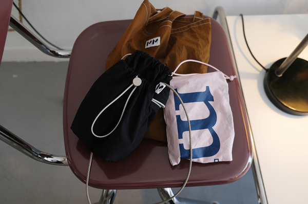 [MINMIN] 3Pockets Mini Bag Black