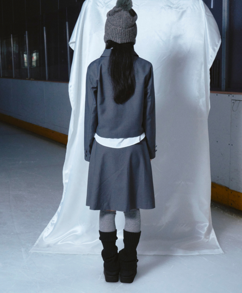 [ROGIN N ROSIE] [Set] Heart Botton Point Set-up Charcoal