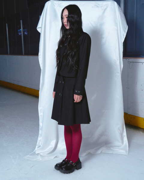 [ROGIN N ROSIE] [Set] Heart Botton Point Set-up Black