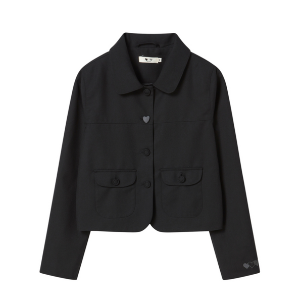 [ROGIN N ROSIE] [Set] Heart Botton Point Set-up Black