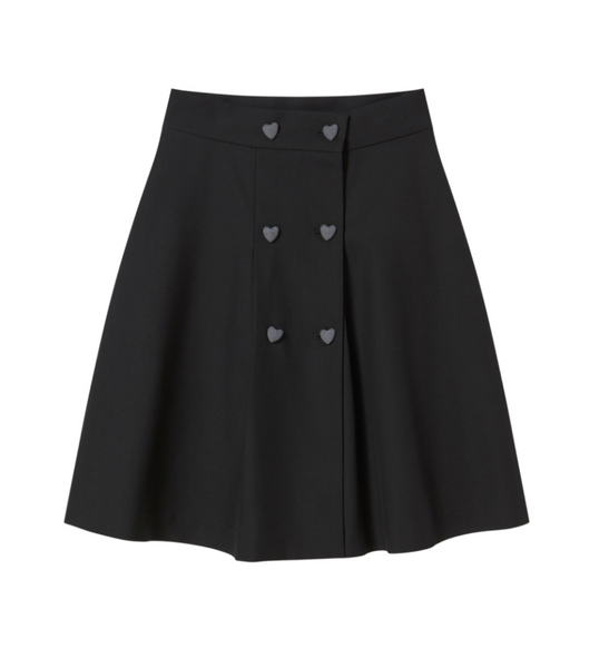 [ROGIN N ROSIE] [Set] Heart Botton Point Set-up Black