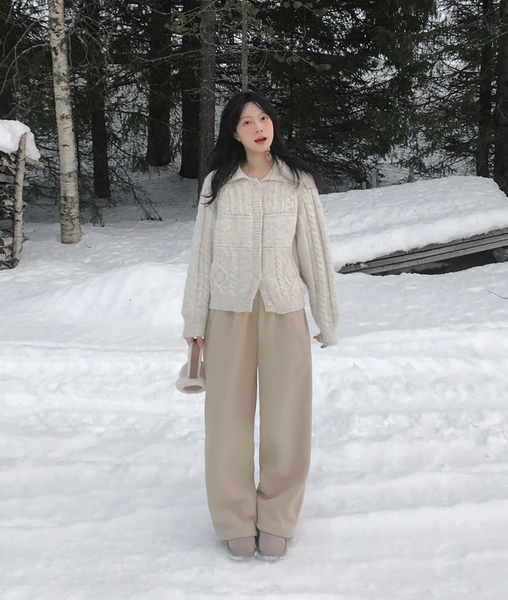 [SLOWAND] Winter Hug Fleece Training Pants