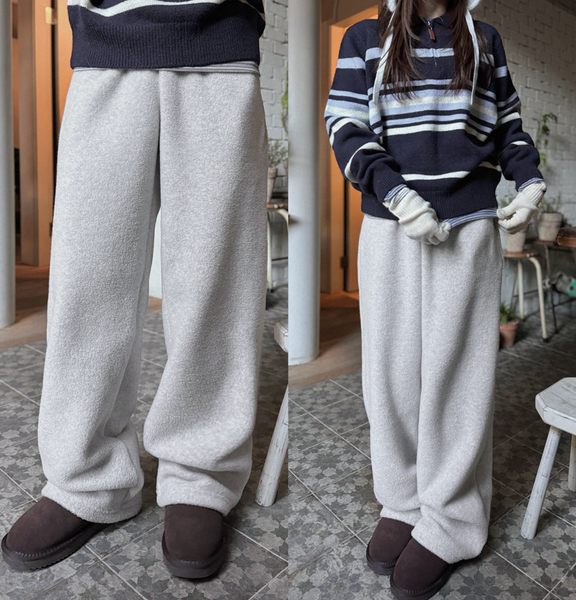 [SLOWAND] Winter Hug Fleece Training Pants