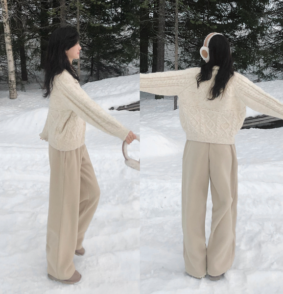 [SLOWAND] Winter Hug Fleece Training Pants