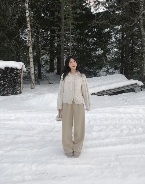 [SLOWAND] Winter Hug Fleece Training Pants