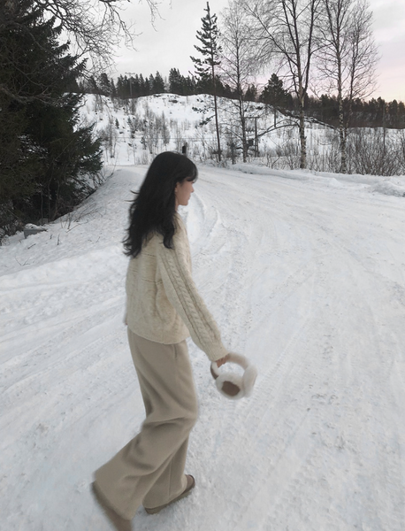 [SLOWAND] Winter Hug Fleece Training Pants