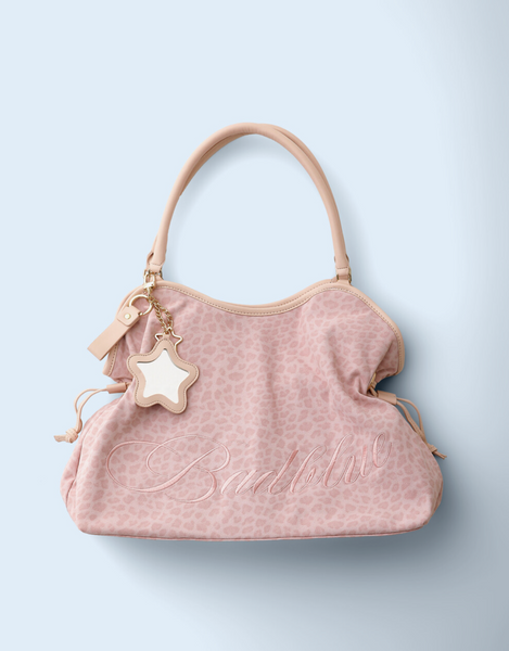 [BadBlue] Washed Leopard Dimsum Bag Pink
