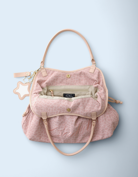 [BadBlue] Washed Leopard Dimsum Bag Pink
