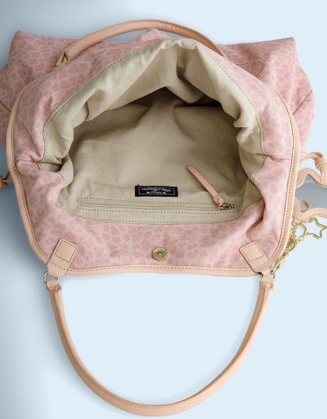 [BadBlue] Washed Leopard Dimsum Bag Pink