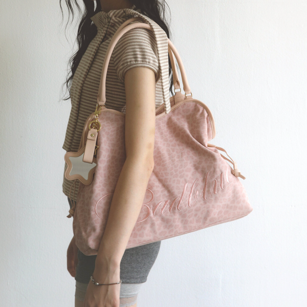 [BadBlue] Washed Leopard Dimsum Bag Pink