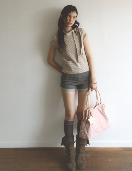 [BadBlue] Washed Leopard Dimsum Bag Pink