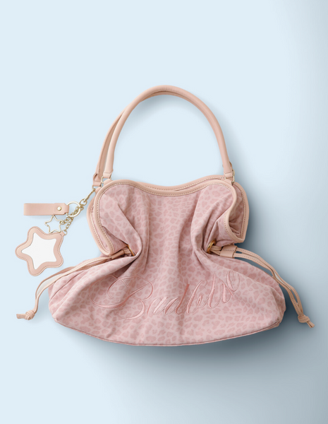 [BadBlue] Washed Leopard Dimsum Bag Pink