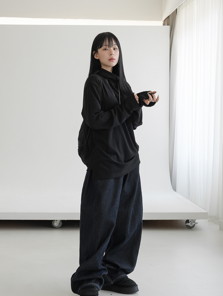 [BINARY01] Ruten Warmer Turtleneck T-shirt