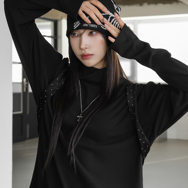 [BINARY01] Ruten Warmer Turtleneck T-shirt