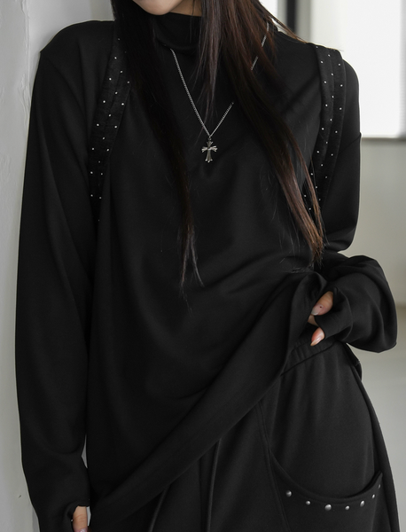 [BINARY01] Ruten Warmer Turtleneck T-shirt