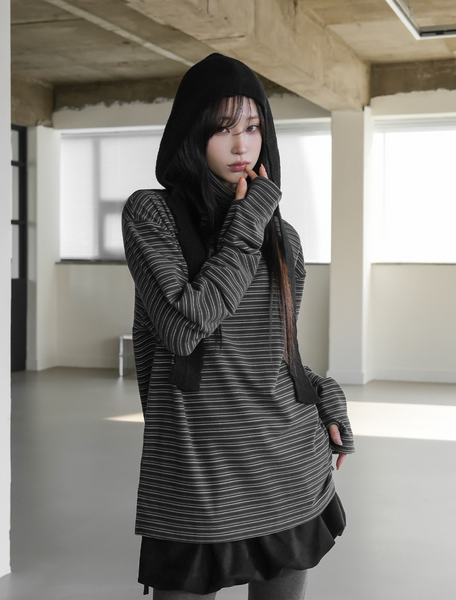 [BINARY01] Ruten Warmer Turtleneck T-shirt