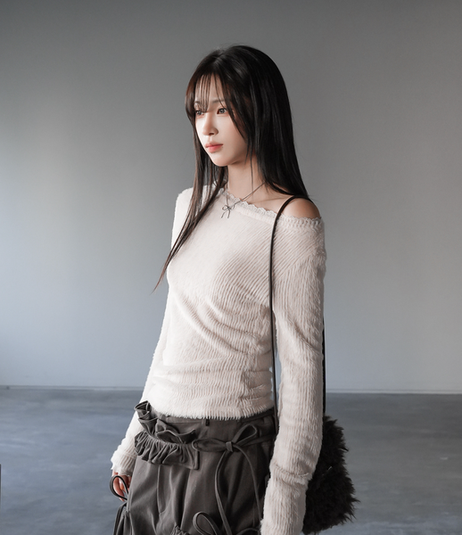 [BINARY01] Terrell Lace Brush T-shirt