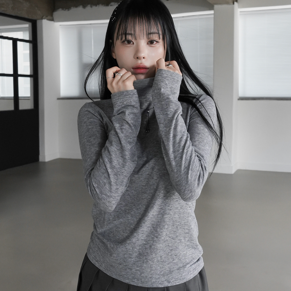 [BINARY01] Basic Wool Turtleneck T-shirt (11Colours)