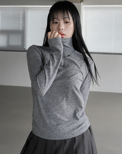 [BINARY01] Basic Wool Turtleneck T-shirt (11Colours)