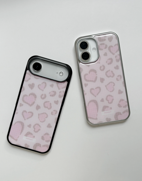 [puffu] Leopard Knitwear Silver Epoxy Phone Case (MagSafe)