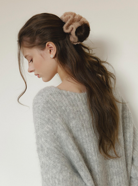 [DUNGEUREON] [Handmade] Knitting Scrunchie (Pink)