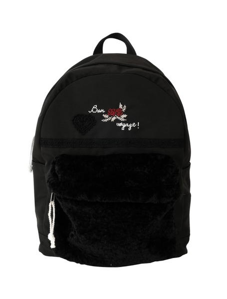 [ovuni] Vintage Bon Voyage Backpack Black