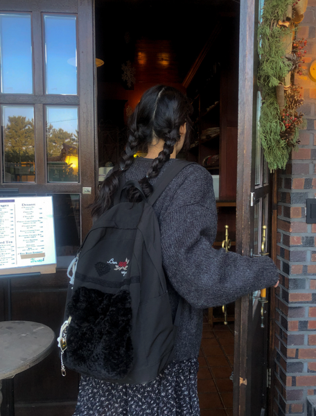 [ovuni] Vintage Bon Voyage Backpack Black