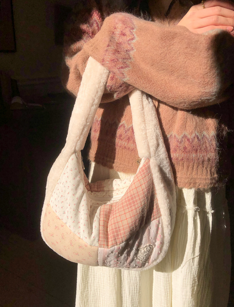 [ovuni] Patchwork Quilted Hobo Bag Rosie