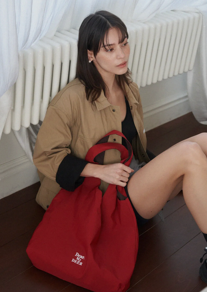 [DEAR MY DEER] Reversible Shoulder Bag Red+Brown