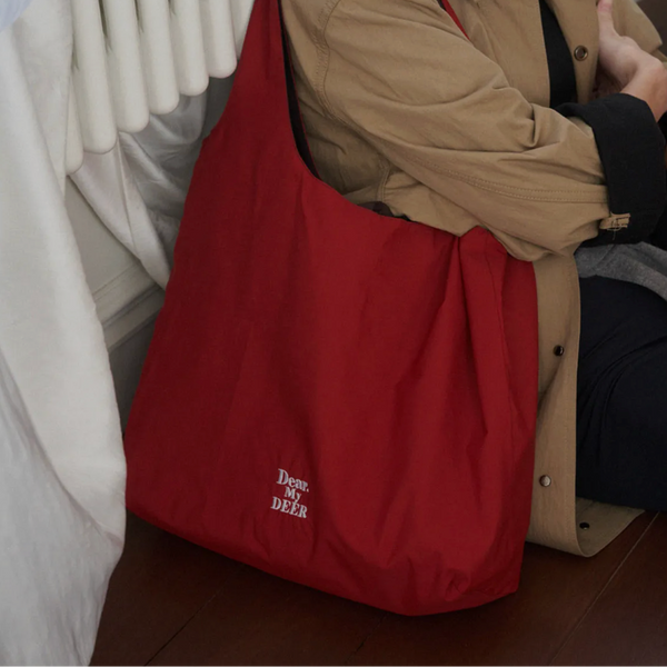 [DEAR MY DEER] Reversible Shoulder Bag Red+Brown