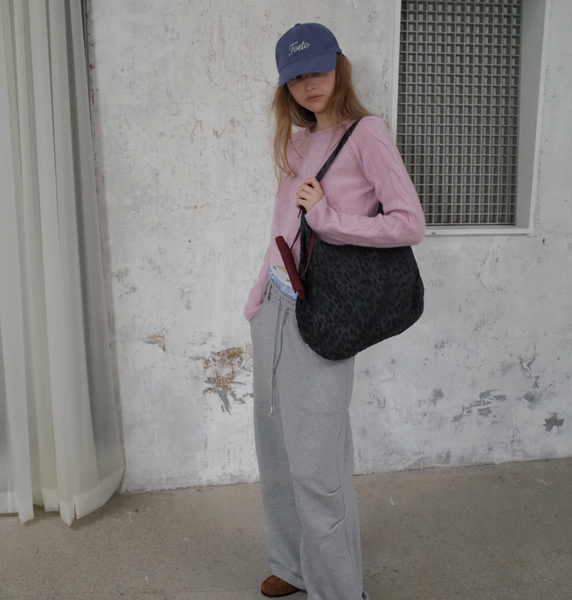 [FOETO] Leopard Eco Bag (Charcoal)