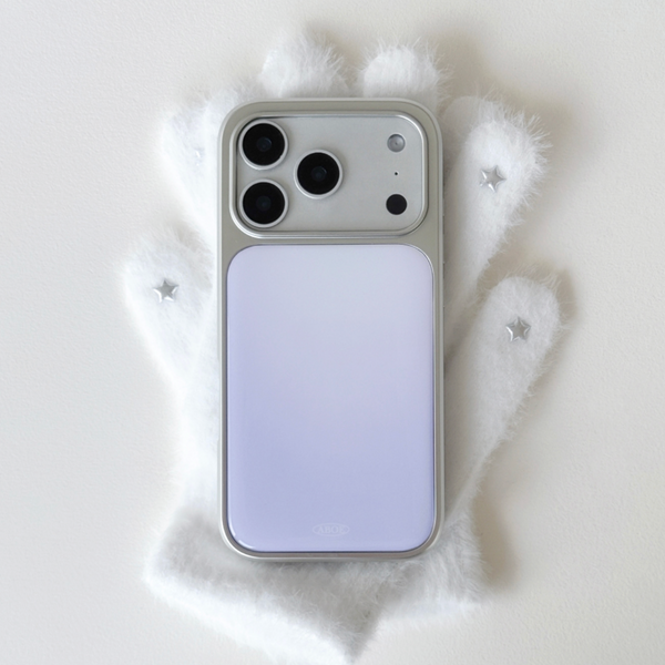 [ABOE] SNOWY WINTER VIOLET Silver Epoxy Phone Case