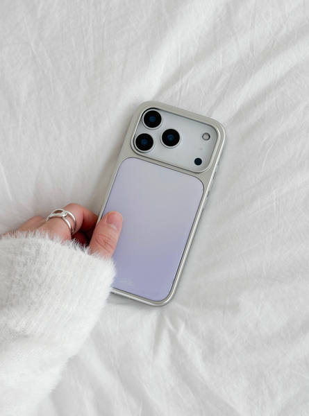 [ABOE] SNOWY WINTER VIOLET Silver Epoxy Phone Case